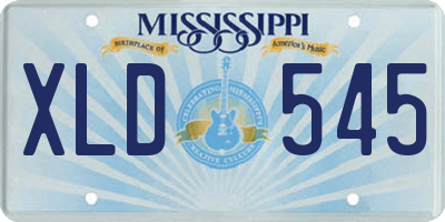 MS license plate XLD545