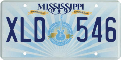 MS license plate XLD546