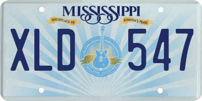 MS license plate XLD547