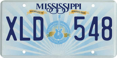 MS license plate XLD548