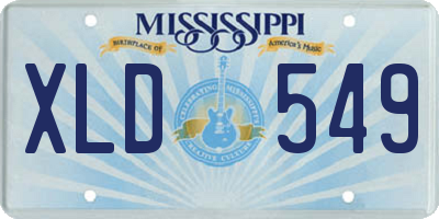 MS license plate XLD549