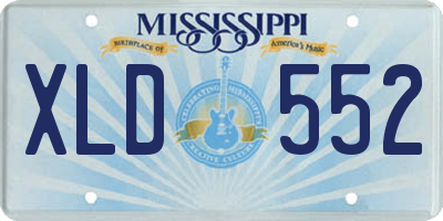 MS license plate XLD552