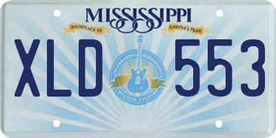MS license plate XLD553