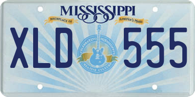 MS license plate XLD555