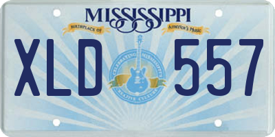 MS license plate XLD557