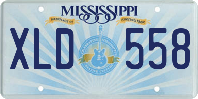 MS license plate XLD558