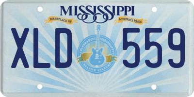 MS license plate XLD559