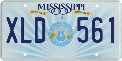 MS license plate XLD561