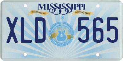 MS license plate XLD565