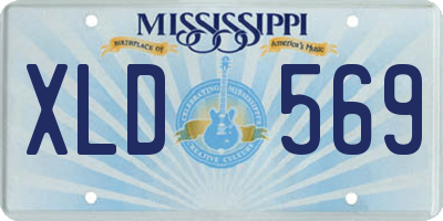 MS license plate XLD569