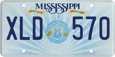 MS license plate XLD570