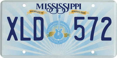 MS license plate XLD572