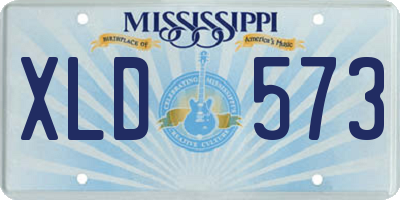 MS license plate XLD573