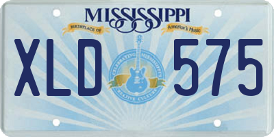 MS license plate XLD575