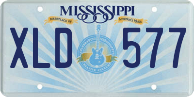 MS license plate XLD577