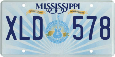 MS license plate XLD578