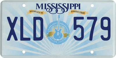 MS license plate XLD579