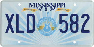 MS license plate XLD582