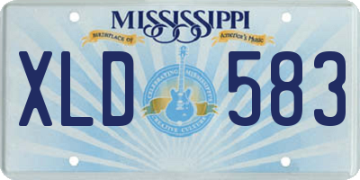 MS license plate XLD583