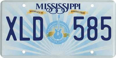 MS license plate XLD585