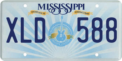 MS license plate XLD588