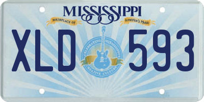 MS license plate XLD593