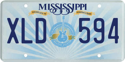 MS license plate XLD594