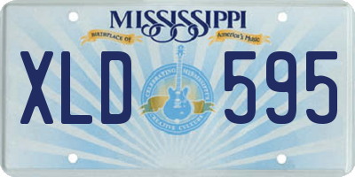 MS license plate XLD595