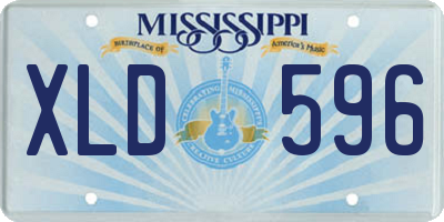 MS license plate XLD596