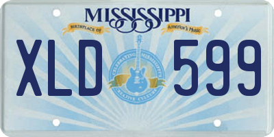 MS license plate XLD599