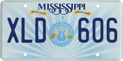 MS license plate XLD606