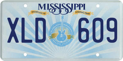 MS license plate XLD609