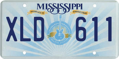MS license plate XLD611