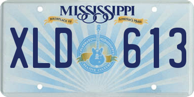MS license plate XLD613