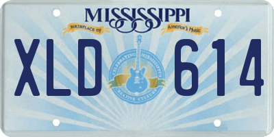 MS license plate XLD614
