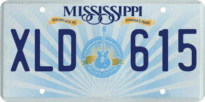 MS license plate XLD615