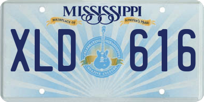 MS license plate XLD616