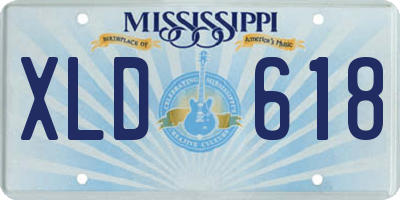 MS license plate XLD618