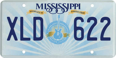 MS license plate XLD622