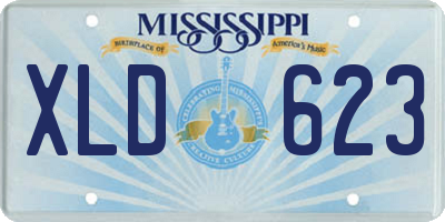 MS license plate XLD623