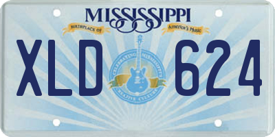 MS license plate XLD624