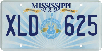 MS license plate XLD625