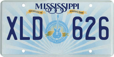 MS license plate XLD626