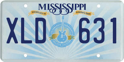 MS license plate XLD631