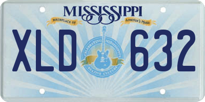 MS license plate XLD632