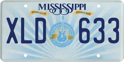 MS license plate XLD633