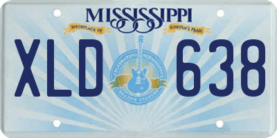 MS license plate XLD638