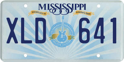 MS license plate XLD641