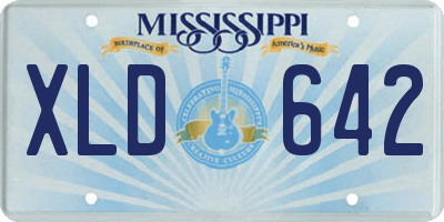 MS license plate XLD642