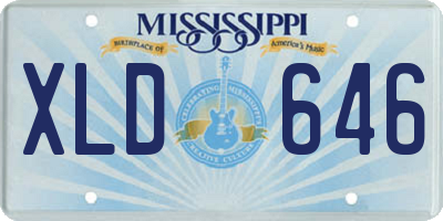 MS license plate XLD646